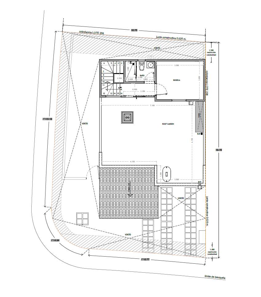 Planta Roof Garden · Casa Alba Manantiales 209